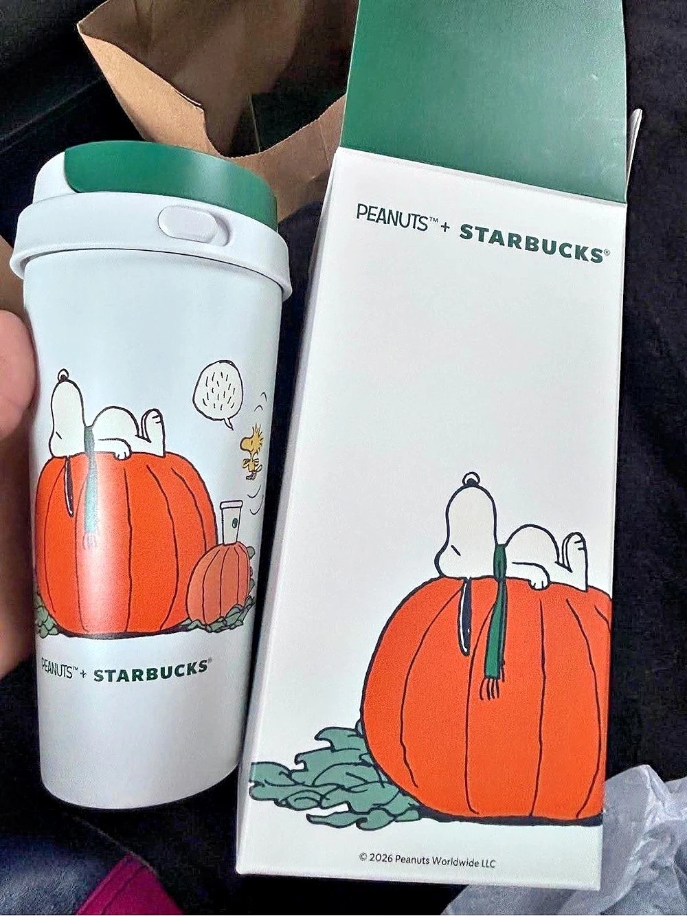 Starbucks Peanuts + Starbucks The Great Pumpkin Tumbler White & Orange